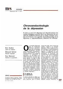 Chronoendocrinologie de la dépression - iPubli