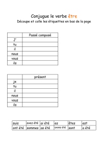 Conjugue le verbe être