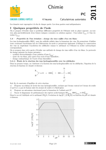 Chimie - Concours Centrale