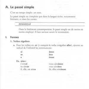 A. Le passe simple