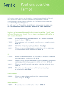 Positions possibles Tarmed