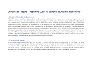 Université de Fribourg – Programme Quali+ « L`économie pour les