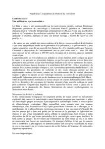 "précauvention", 18/04/2005, Le Quotidien du Médecin
