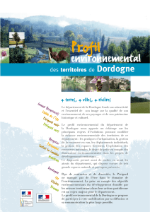 profil environnemental des territoires de Dordogne
