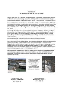 Architecture : le nouveau barrage de Jaulnes primé