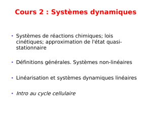 Cours 2 : Systèmes dynamiques