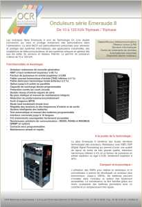 Onduleurs série Emeraude 8 - OCR Maintenance Electronique