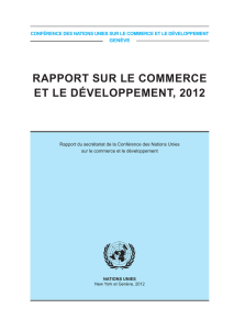 Rapport sur le commerce et le développement, 2012