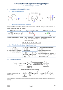 Les alcènes en synthèse organique