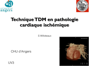 Technique TDM en pathologie cardiaque ischémique 2016