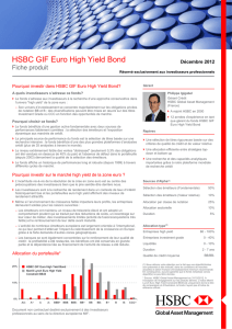 HSBC GIF Euro High Yield Bond - HSBC Global Asset Management