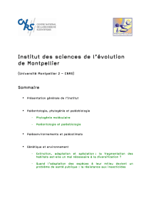 Institut des sciences de l`évolution de Montpellier