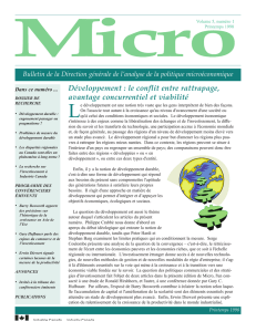 D&eacute;veloppement : le conflit entre rattrapage, avantage concurrentiel