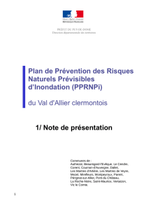 Plan de Prévention des Risques Naturels Prévisibles d`Inondation