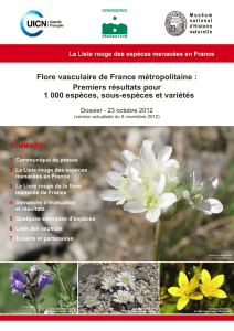 Liste rouge des espèces menacées en France