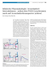 Klinische Pharmakologie: Arzneimittel-Interaktionen