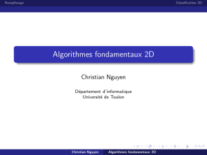 Algorithmes fondamentaux 2D