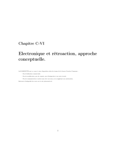 Electronique et rétroaction, approche conceptuelle.