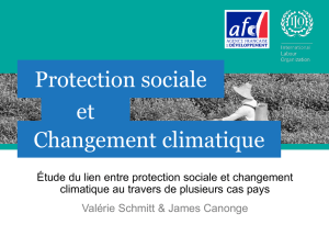 Protection sociale Changement climatique et