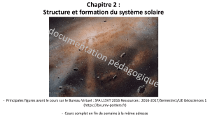 Chapitre 2 : Structure et formation du système solaire