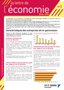Lettre n°3-Bilan 2009 - Conseil départemental de Lot et Garonne