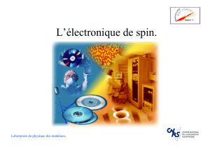 Applications en électronique de spin