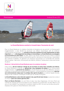 Le Grand Narbonne soutient et investit dans l`économie du vent