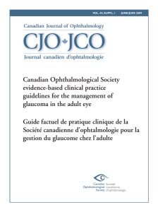 Glaucome - Canadian Ophthalmological Society
