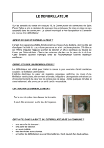 Le défibrillateur - Communauté de Communes de Saint-Pierre