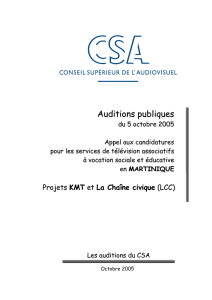 Auditions publiques