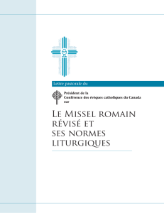 Le Missel romain révisé et ses normes liturgiques