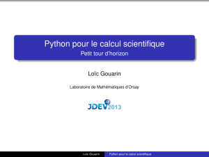 Python pour le calcul scientifique