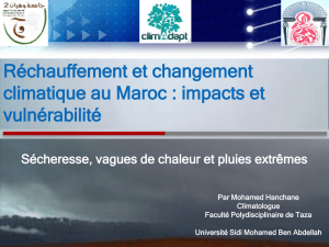 Réchauffement et changement climatique au Maroc