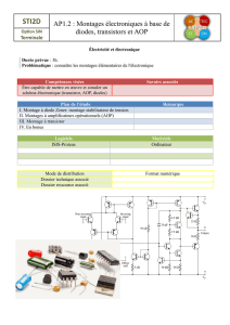 AP1.2 : Montages électroniques à base de diodes, transistors et AOP