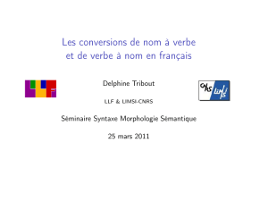 Les conversions de nom à verbe et de verbe à nom en français