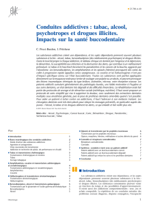 Conduites addictives : tabac, alcool, psychotropes et drogues