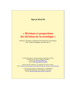 Divisions et proportions des divisions de la