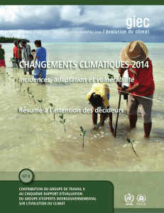 Changements climatiques 2014 : incidences, adaptation et