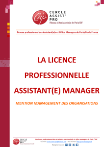 la licence professionnelle assistant(e) manager