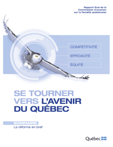 Rapport final de la Commission d`examen sur la fiscalité québécoise