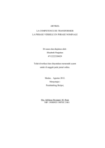 ARTIKEL LA COMPETENCE DE TRANSFORMER LA PHRASE