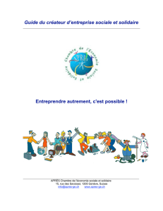 Guide du créateur d`entreprise sociale et solidaire - apres-vd