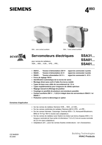 4893 Servomoteurs électriques SSA31... SSA81... SSA61