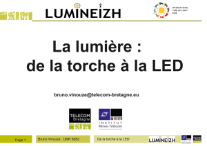 Conférence Lumière de Bruno VINOUZE