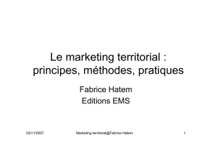 Le marketing territorial : principes, méthodes