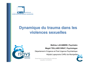 Dynamique du trauma dans les violences sexuelles