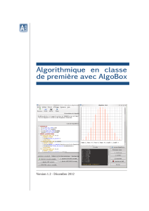 Algorithmique en classe de première avec AlgoBox
