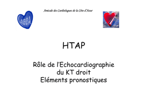 HTAP,echocardiographie,KT droit,éléments pronostiques