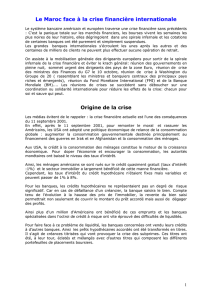 Le Maroc face à la crise financière internationale