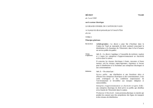 décret cantonal du 5 avril 2005 sur le secteur électrique